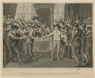 Oliver Cromwell rozpouští Dlouhý parlament od English School