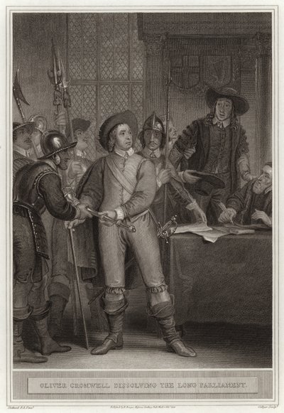 Oliver Cromwell rozpouští Dlouhý parlament od English School