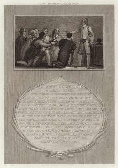 Oliver Cromwell odmítá korunu od English School