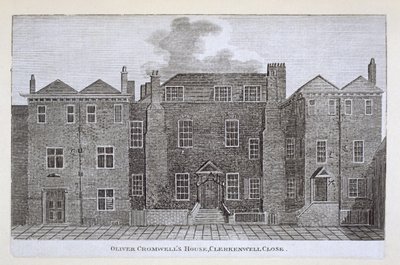 Oliver Cromwells House, Clerkenwell Close, 19. století od English School