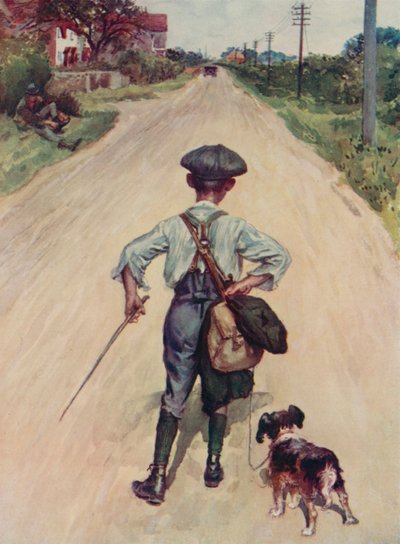 Na cestě do Londýna (barevná litografie) od English School
