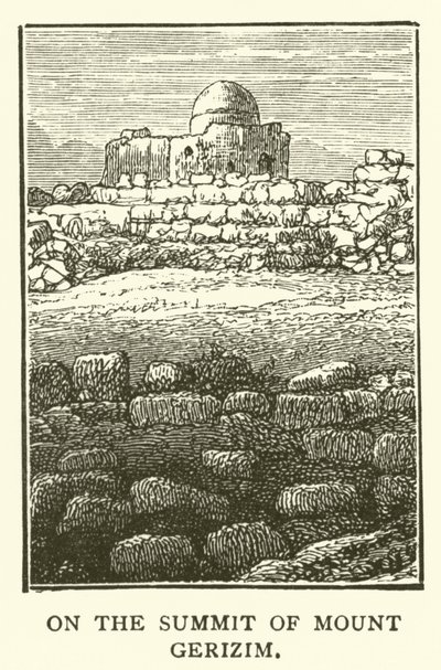 Na vrcholu hory Gerizim (rytina) od English School