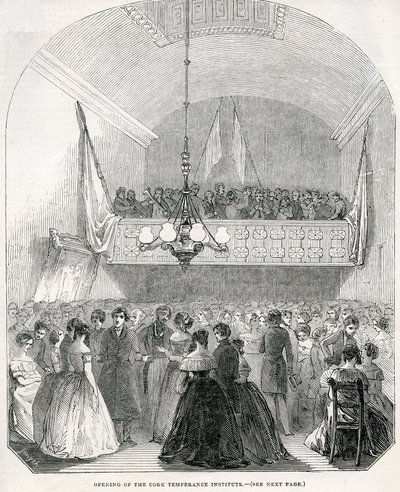 Otevření Cork Temperance Institute, 1845 od English School
