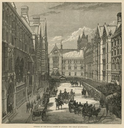 Otevření Královského soudního dvora: Velký čtyřúhelník od English School
