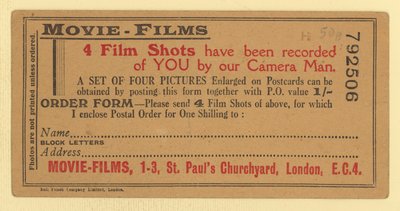 Objednávkový formulář pro fotografie z filmů od English School