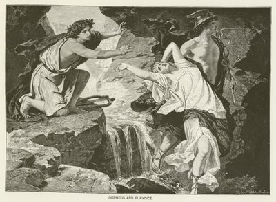 Orfeus a Eurydika (rytina) od English School