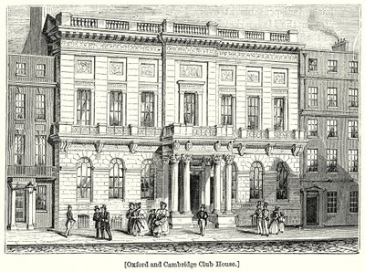 Oxford and Cambridge Club House (rytina) od English School