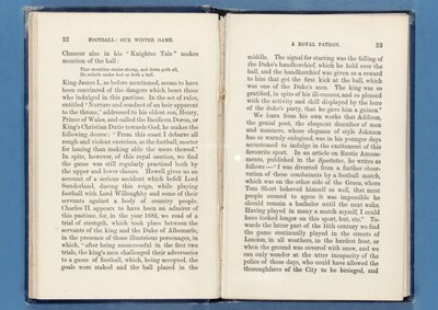 Stránka z Football: Our Winter Game, Charles W. Alcock, 1874 (viz také 315143-4) od English School