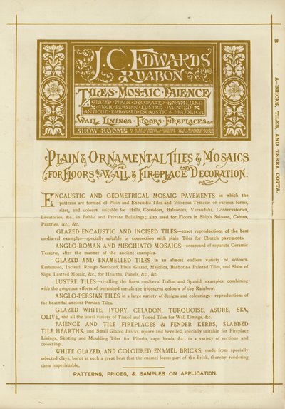 Stránka z Kompendia architektů, geodetů a inženýrů z roku 1892 od English School