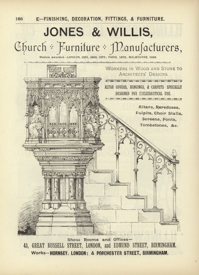 Stránka z Kompendia architektů, geodetů a inženýrů z roku 1892 od English School