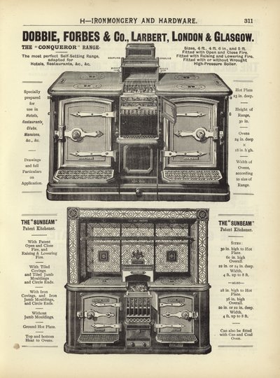 Stránka z Kompendia architektů, geodetů a inženýrů z roku 1892 od English School