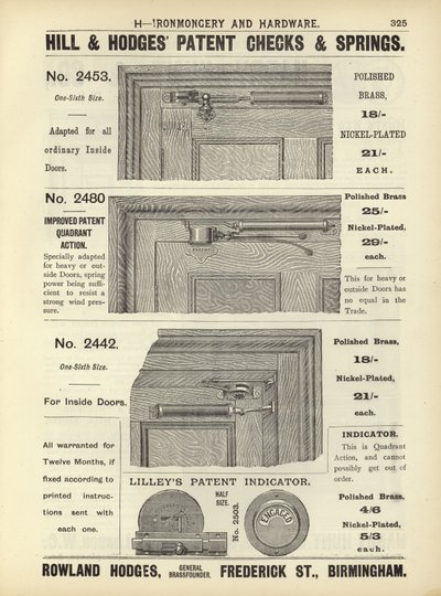 Stránka z Kompendia architektů, geodetů a inženýrů z roku 1892 od English School