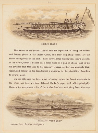 Seite aus Die Boote der Welt, spätes 19. Jahrhundert von English School