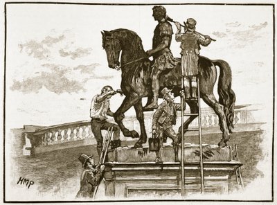 Obraz King William Black, Dublin, 1822, ilustrace z Cassells Illustrated History of England (sépiová fotografie) od English School