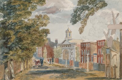 Palace Court, New Kensington Gardens, Londýn (wc na papíře) od English School