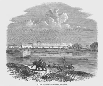 Palác Shuja Ud Dowlah, Lucknow (rytina) od English School