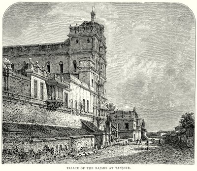 Palác rádžů v Tandžoru (rytina) od English School