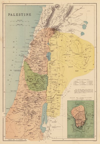 Palestina (barevná litografie) od English School