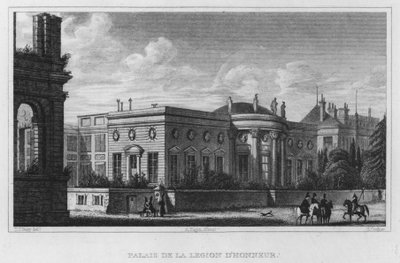 Paříž, Palác Čestné legie (rytina) od English School