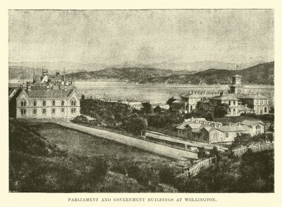Parlament a vládní budovy ve Wellingtonu od English School