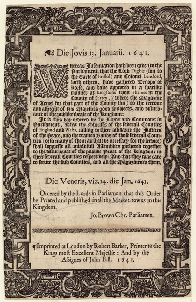 Parlamentní nařízení ze 14. ledna 1641 od English School