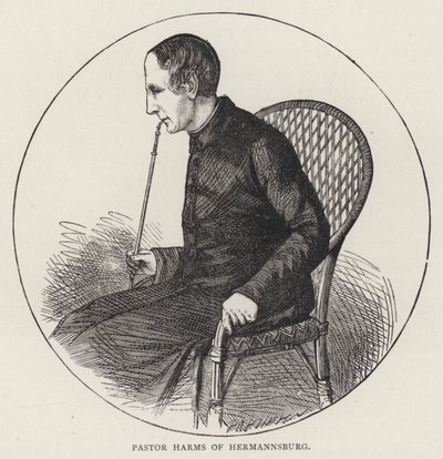 Pastor Harms z Hermannsburgu (rytina) od English School