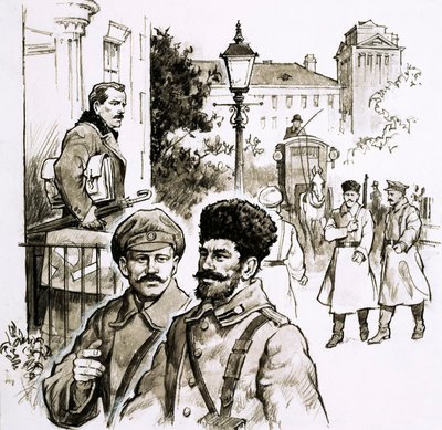 Vlastenecký skladatel, Jean Sibelius (kvaš na papíře) od English School