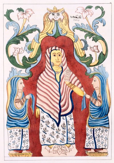 Pattinee Dewa, Four Hill Guards, z Historie a doktrína buddhismu od Edwarda Uphama, 1829 od English School