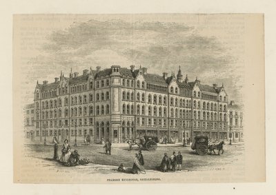 Peabody Buildings ve Spitalfields od English School