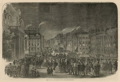 Mírové osvětlení v Waterloo Place od English School