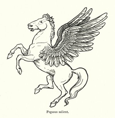 Pegasus výběžek (rytina) od English School