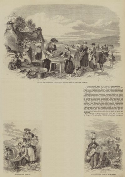 Penclawdd and its Cockle-Gatherers (rytina) od English School