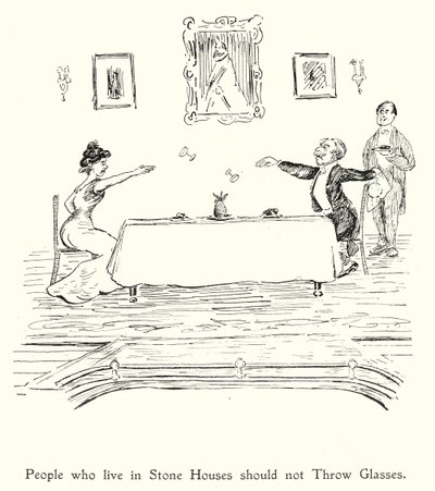Lidé, kteří žijí v kamenných domech, by neměli házet sklenicemi; ti, kteří žijí ve skleněných domech, by neměli házet kameny (lit.) od English School