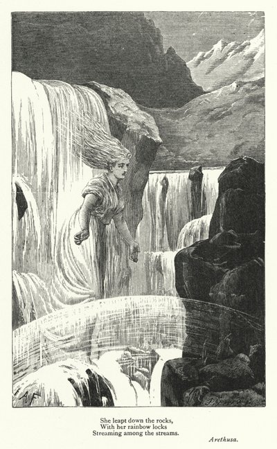 Percy Bysshe Shelley: Shelley Shelley: Ilustrace k Arethuse (rytina) od English School