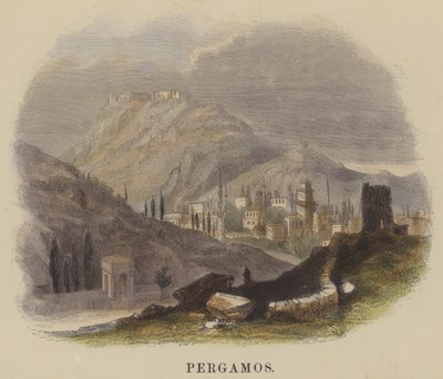 Pergamos (barevná rytina) od English School