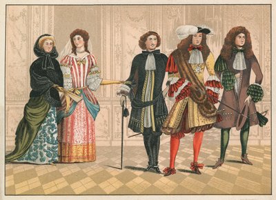Významné osobnosti, pravděpodobně německé, kolem roku 1680 (chromolit) od English School
