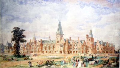 Perspektivní design pro školu nebo vysokou školu, c.1865 od English School
