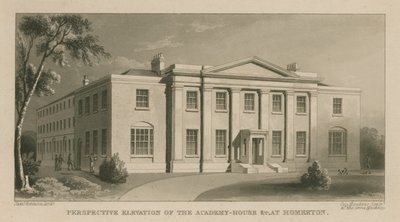 Perspektivní výška Akademie House v Homerton od English School