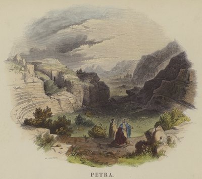 Petra (barevná rytina) od English School