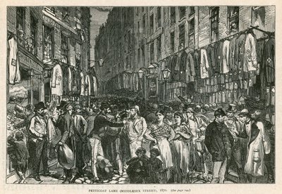Petticoat Lane (Middlesex Street), Londýn, 1870 od English School