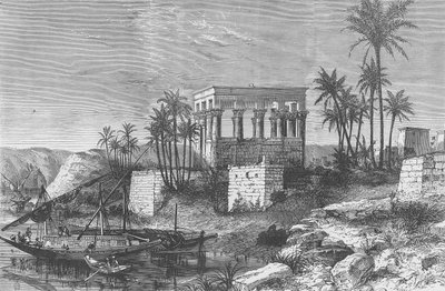 Postel faraonů na ostrově Philae od English School