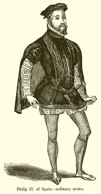 Filip II. Španělský: Obyčejný oděv od English School