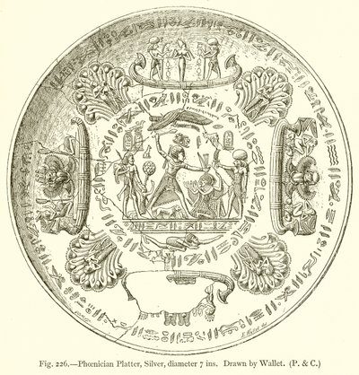 Fénický talíř, stříbrný, průměr 7 palců od English School