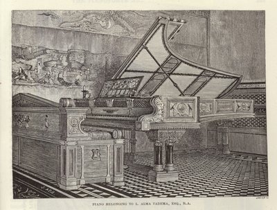 Klavír patřící Lawrence Alma-Tadema od English School