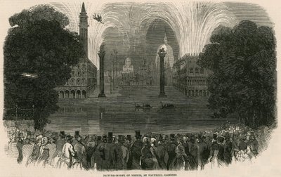 Obrázkový model Benátek ve Vauxhall Gardens, Londýn od English School