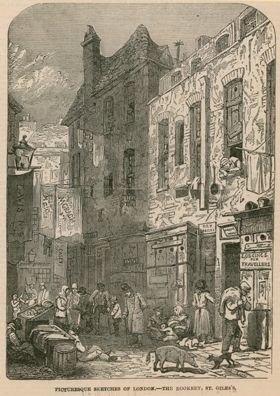 Malebné náčrtky Londýna - The Rookery, St Giles od English School