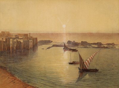Místa zmíněná v Bibli: Sidon, jižní strana a starověký přístav (chromolit) od English School