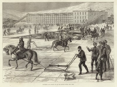 Orba a skladování ledu na řece Hudson od English School