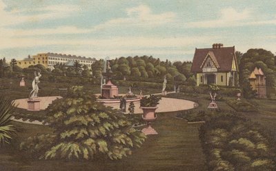 Plymouth: Swiss Lodge and Gardens, Devonport Park (barevné lito) od English School