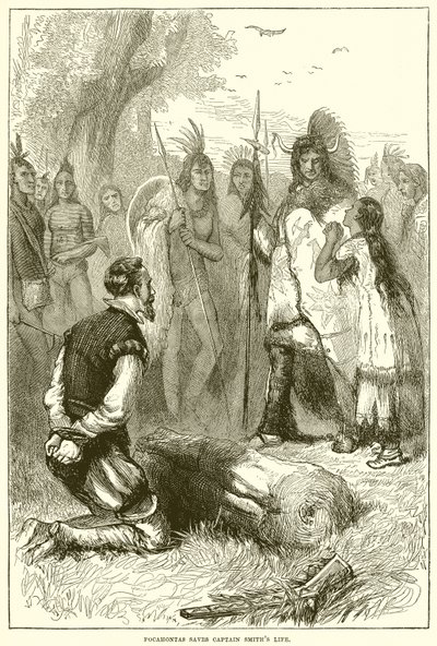 Pocahontas zachránil život kapitána Smithe od English School